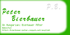 peter bierbauer business card