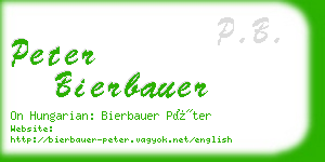 peter bierbauer business card